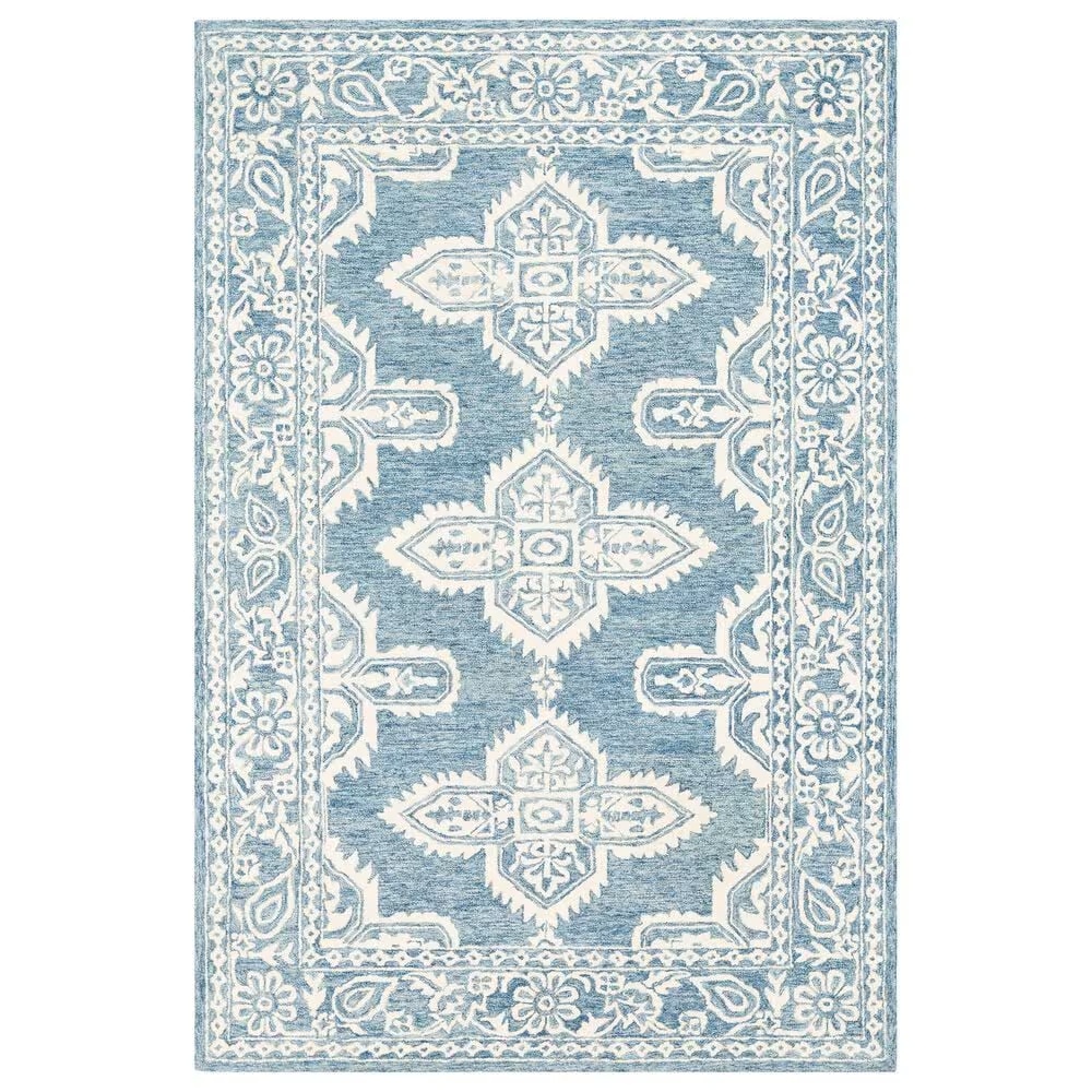 Surya Granada GND-2300 4' x 6' Pale Blue, Beige and Sky Blue Area Rug