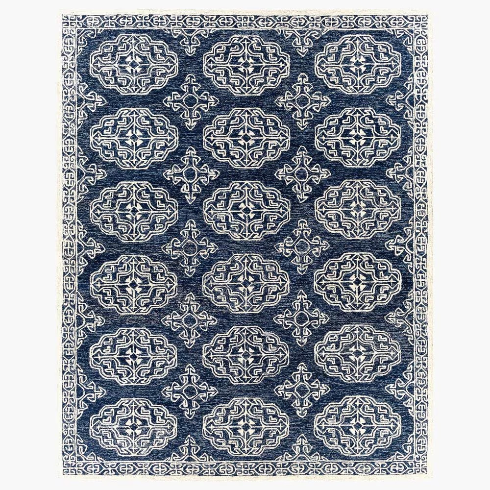 Surya Granada 9'9" x 13'9" Gray, Light Blue, Beige, Navy and Charcoal Area Rug