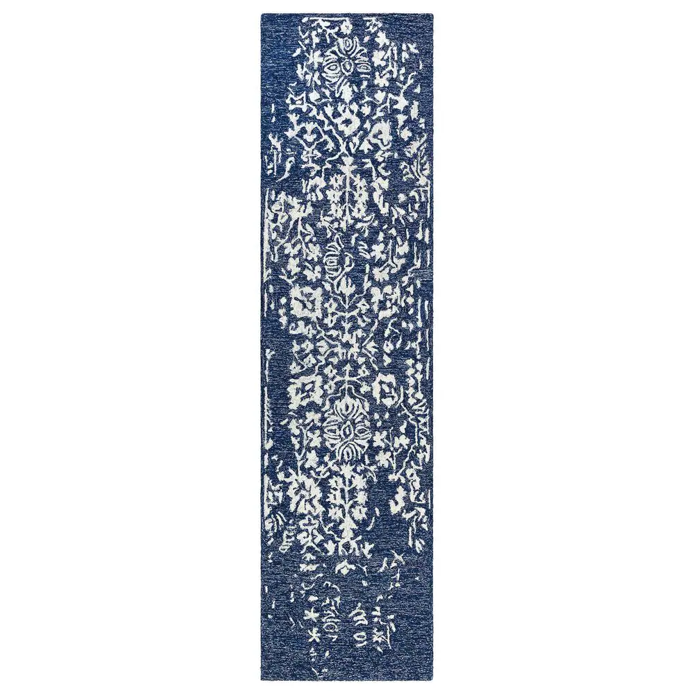 Surya Granada GND-2311 2'6" x 10' Dark Blue, Denim and Ivory Runner