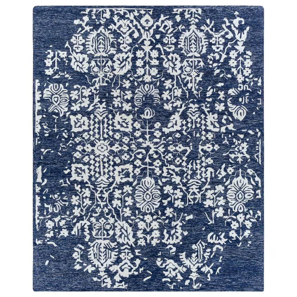 Surya Granada 9'9" x 13'9" Navy, Light Blue and Beige Area Rug