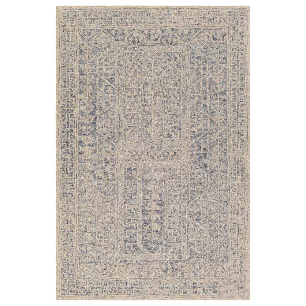 Surya Granada GND-2318 8' x 10' Dark Blue, Denim and Khaki Area Rug