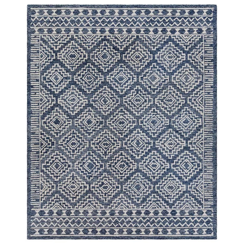 Surya Granada GND-2322 8' x 10' Dark Blue, Denim and Ivory Area Rug