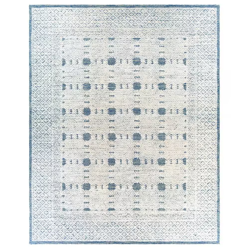 Surya Louvre Dark Blue, Cream and Pale Blue 10' x 14' Area Rug