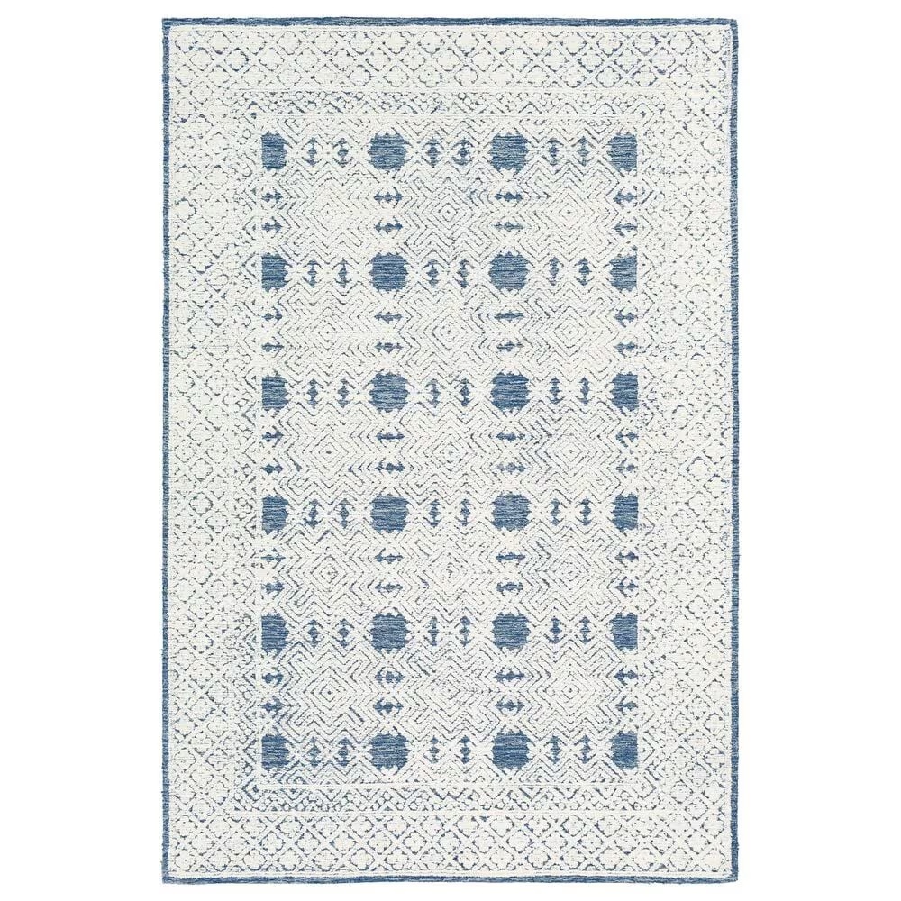 Surya Louvre LOU-2300 6' x 9' Navy, Cream and Ice Blue Area Rug