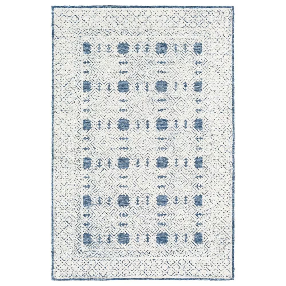 Surya Louvre LOU-2300 8' x 10' Navy, Cream and Ice Blue Area Rug