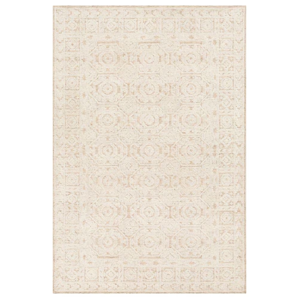 Surya Louvre LOU-2301 8' Round Khaki and Cream Area Rug
