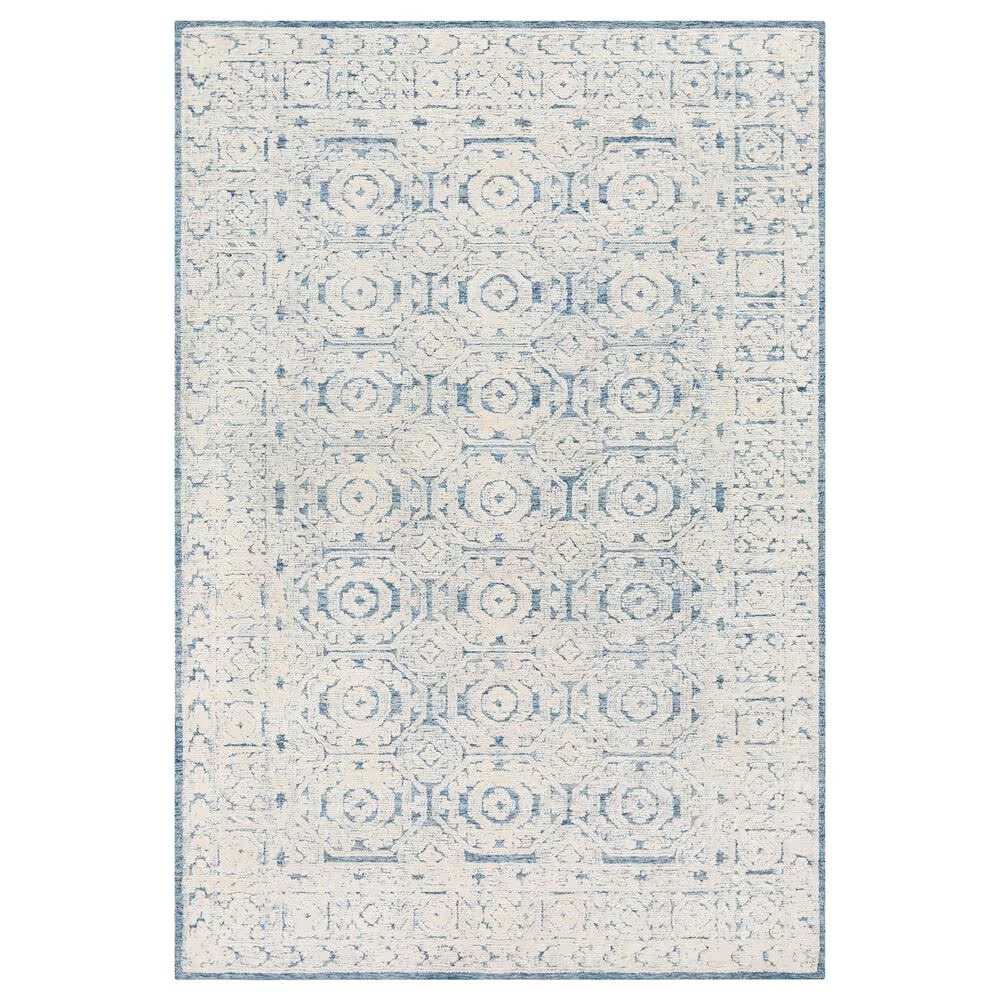 Surya Louvre LOU-2304 4' x 6' Navy, Ice Blue and Cream Area Rug