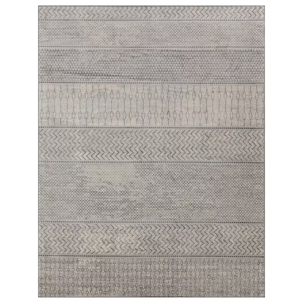 Surya Monaco MOC-2304 7'9" x 10'3" Silver, Gray and Cream Area Rug