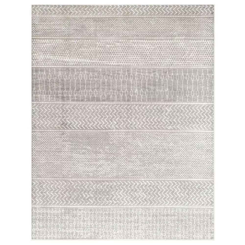 Surya Monaco MOC-2304 8'10" x 12'4" Silver Gray and Ivory Area Rug