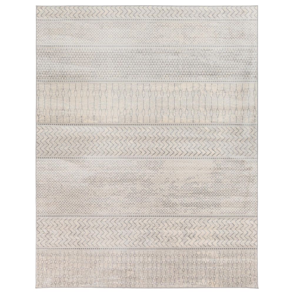 Surya Monaco MOC-2306 6'9" x 9'9" Silver Gray and Cream Area Rug