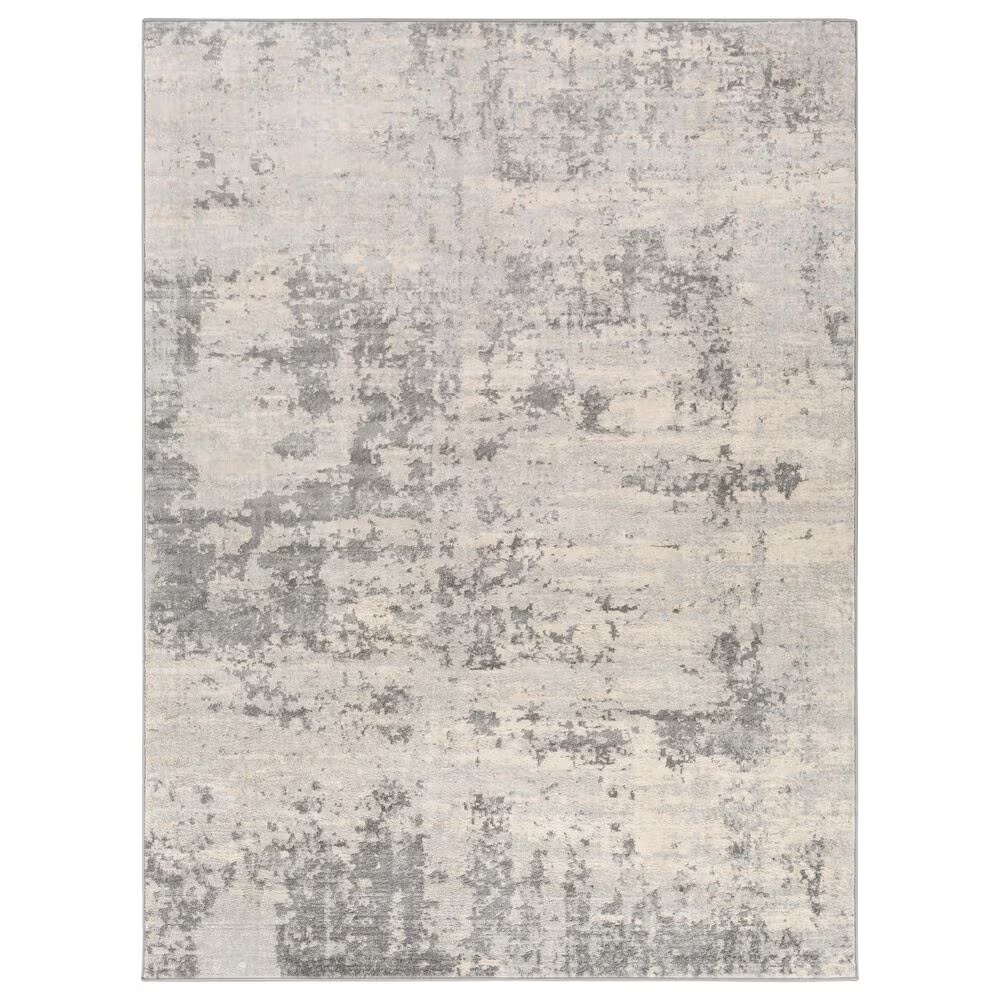 Surya Monaco MOC-2311 5'3" x 7'3" Silver Gray and Cream Area Rug