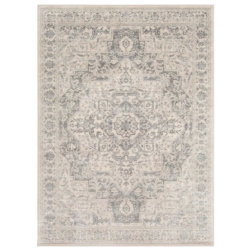 Surya Monaco MOC-2315 2' x 3' Silver Gray and Cream Scatter Rug