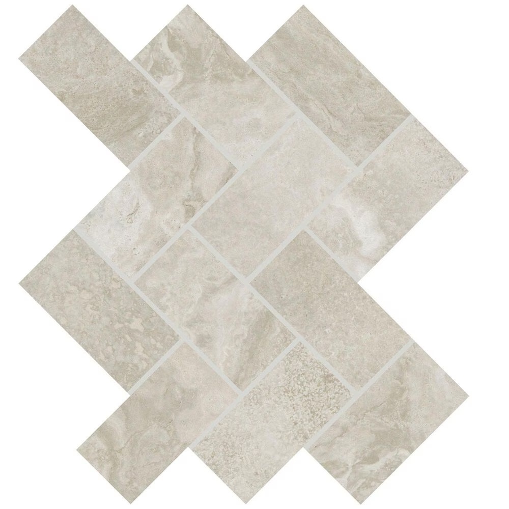 Dal-Tile Archaia Province Grey Herringbone 2" x 4" Mosaic Tile