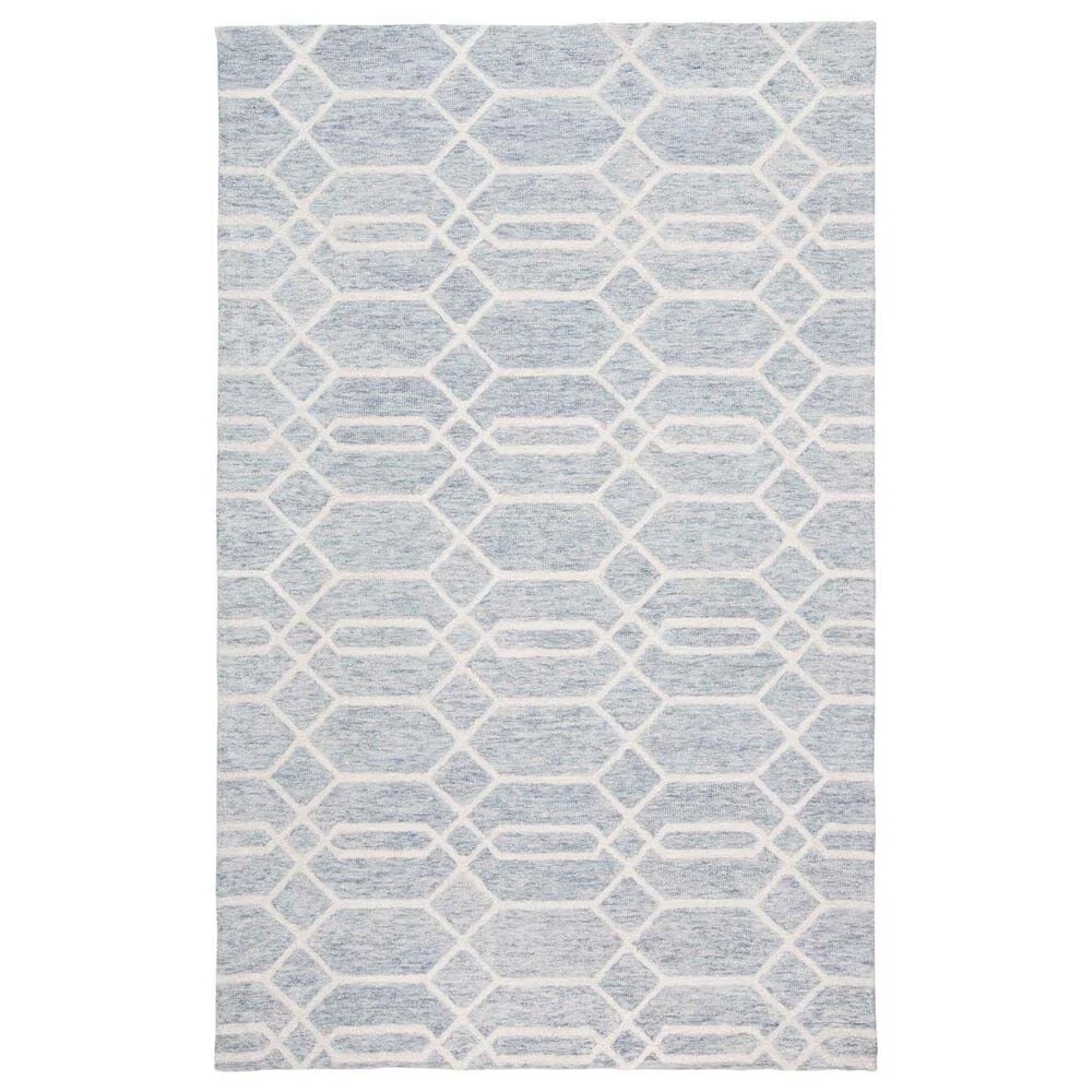 Feizy Belfort Geometric 8' x 10' Blue and Gray Area Rug