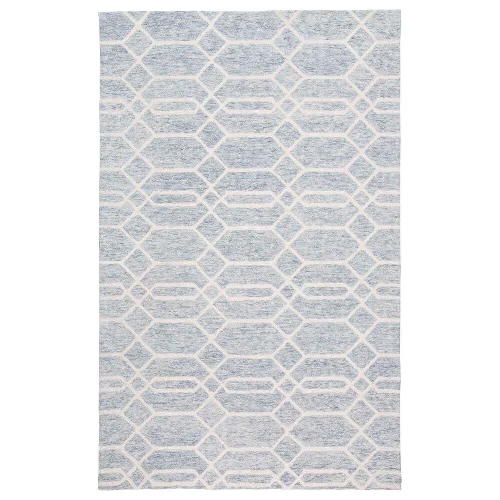Feizy Belfort Geometric 9' x 12' Blue and Gray Area Rug