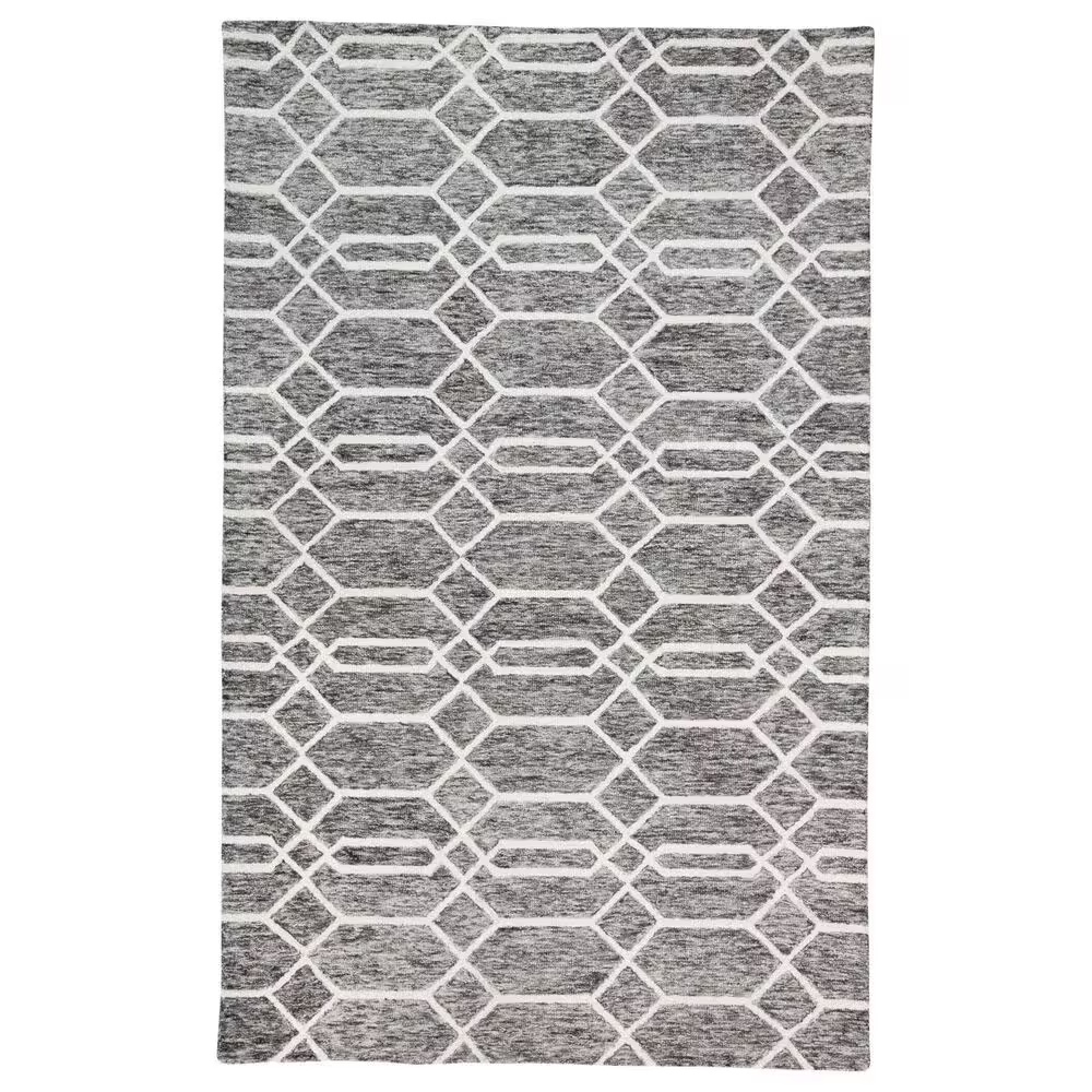 Feizy Belfort 9' x 12' Charcoal and Ivory Area Rug