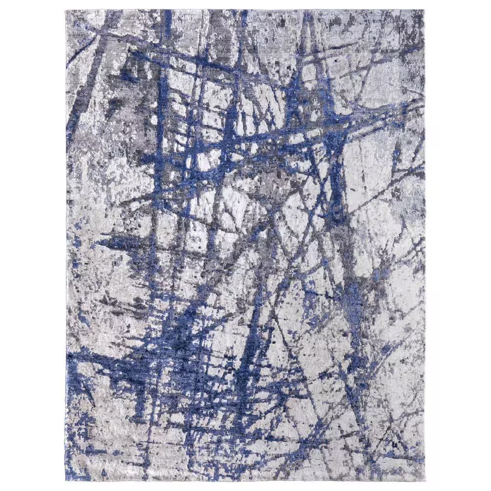 Feizy Gemma Gray and Blue 9'6" x 13'6" Area Rug