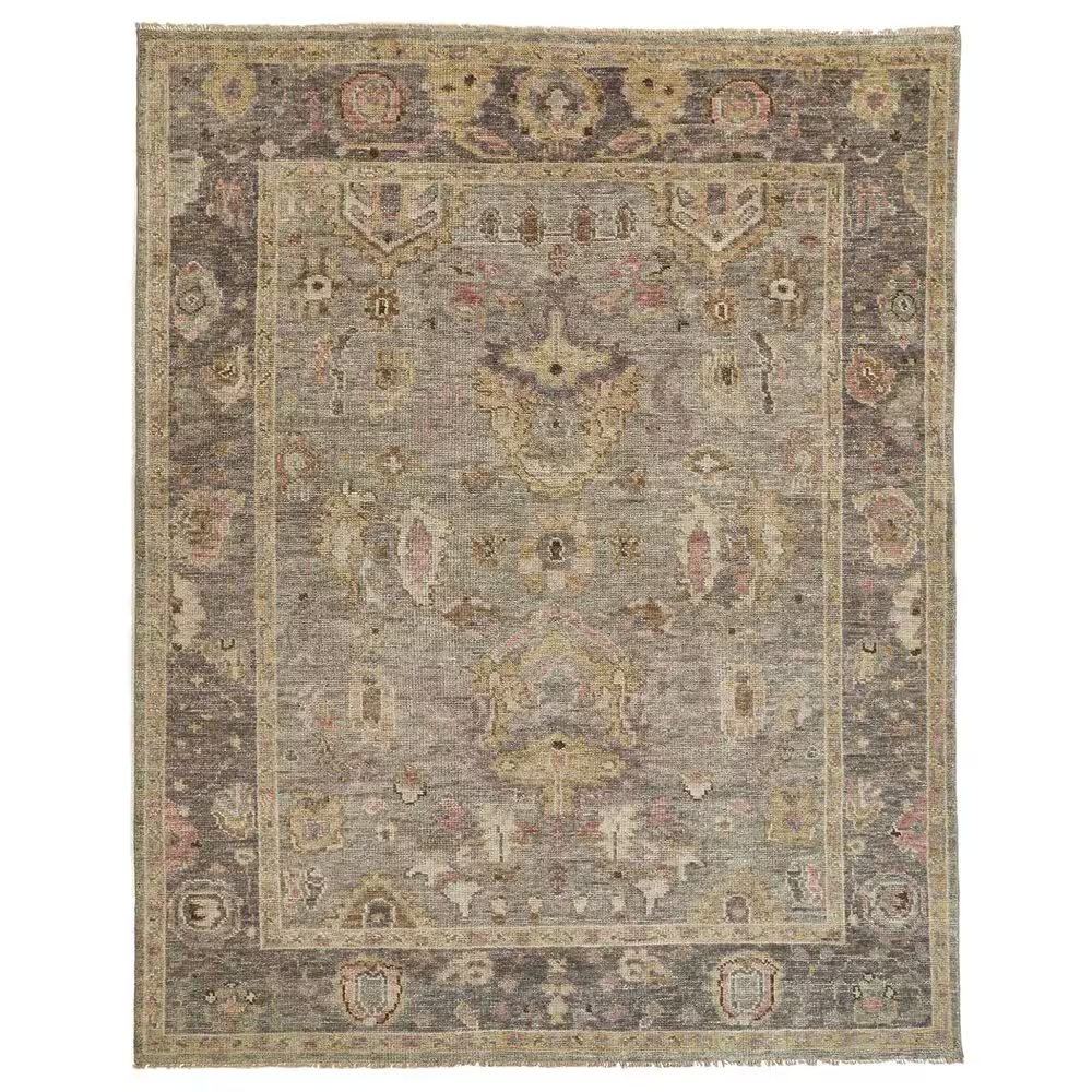 Feizy Carrington 5'6" x 8'6" Gray and Pink Area Rug