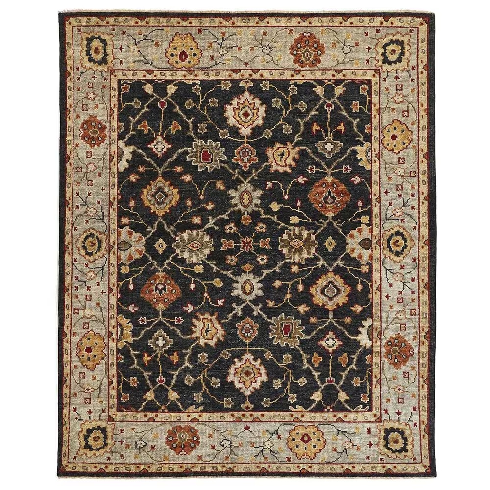 Feizy Carrington 5'6" x 8'6" Charcoal and Light Blue Area Rug
