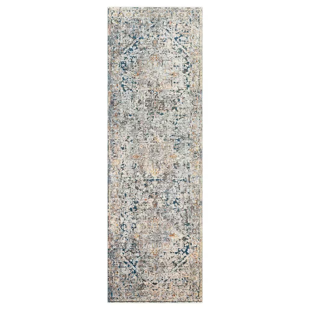Surya Presidential PDT-2300 3'3" x 10' Blue, Gray and Orange Runner