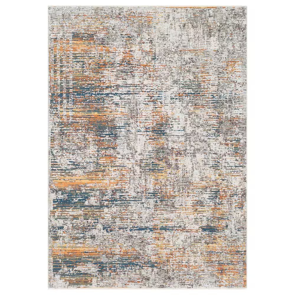 Surya Presidential Blue, Orange, Saffron, Ice Blue, Dusty Sage, Charcoal, Ivory, Wheat, Light Olive and Gray 11'6" x 15'6" Area Rug