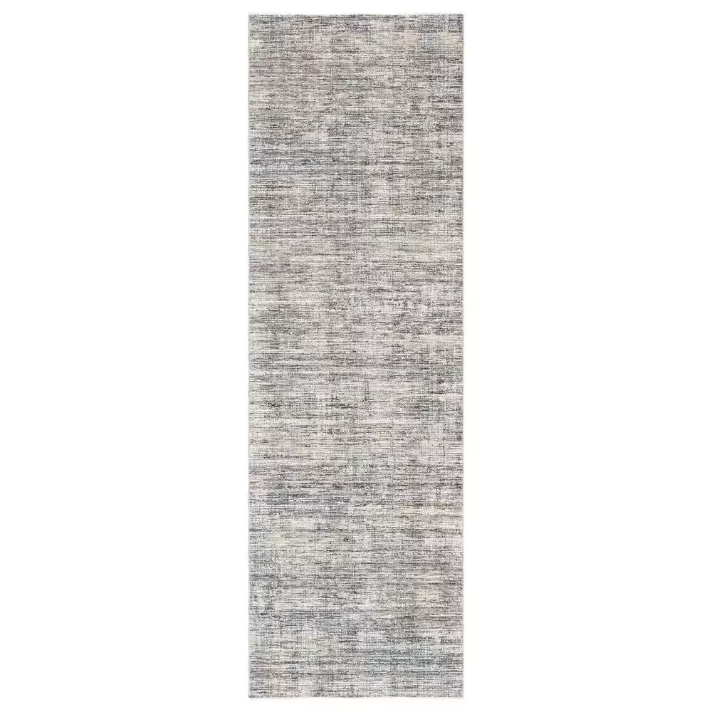 Surya Presidential PDT-2308 3'3" x 10' Gray, Charcoal and Blue Runner