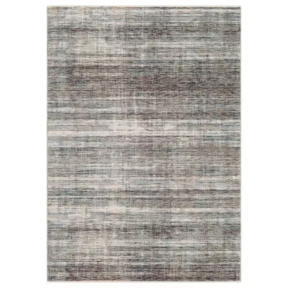 Surya Presidential PDT-2309 5' x 8' Charcoal, Ivory and Blue Area Rug