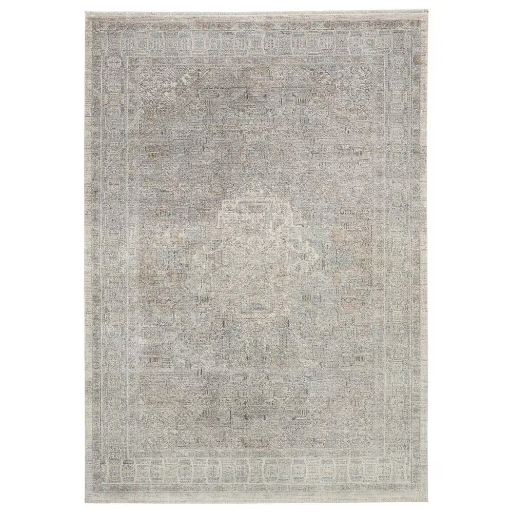 Nourison Starry Nights STN02 5' x 7' Cream and Grey Area Rug