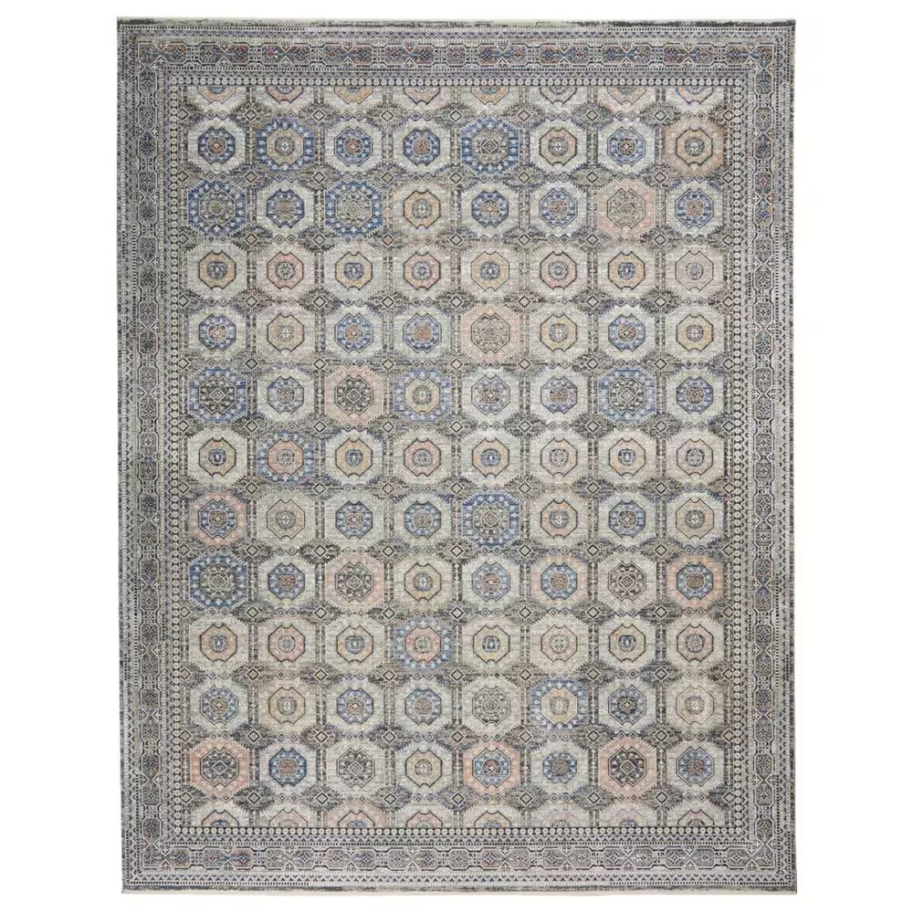 Nourison Starry Nights STN09 5' x 7' Grey and Navy Area Rug