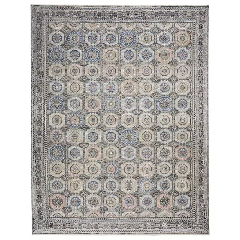 Nourison Starry Nights STN09 8' x 10' Grey and Navy Area Rug