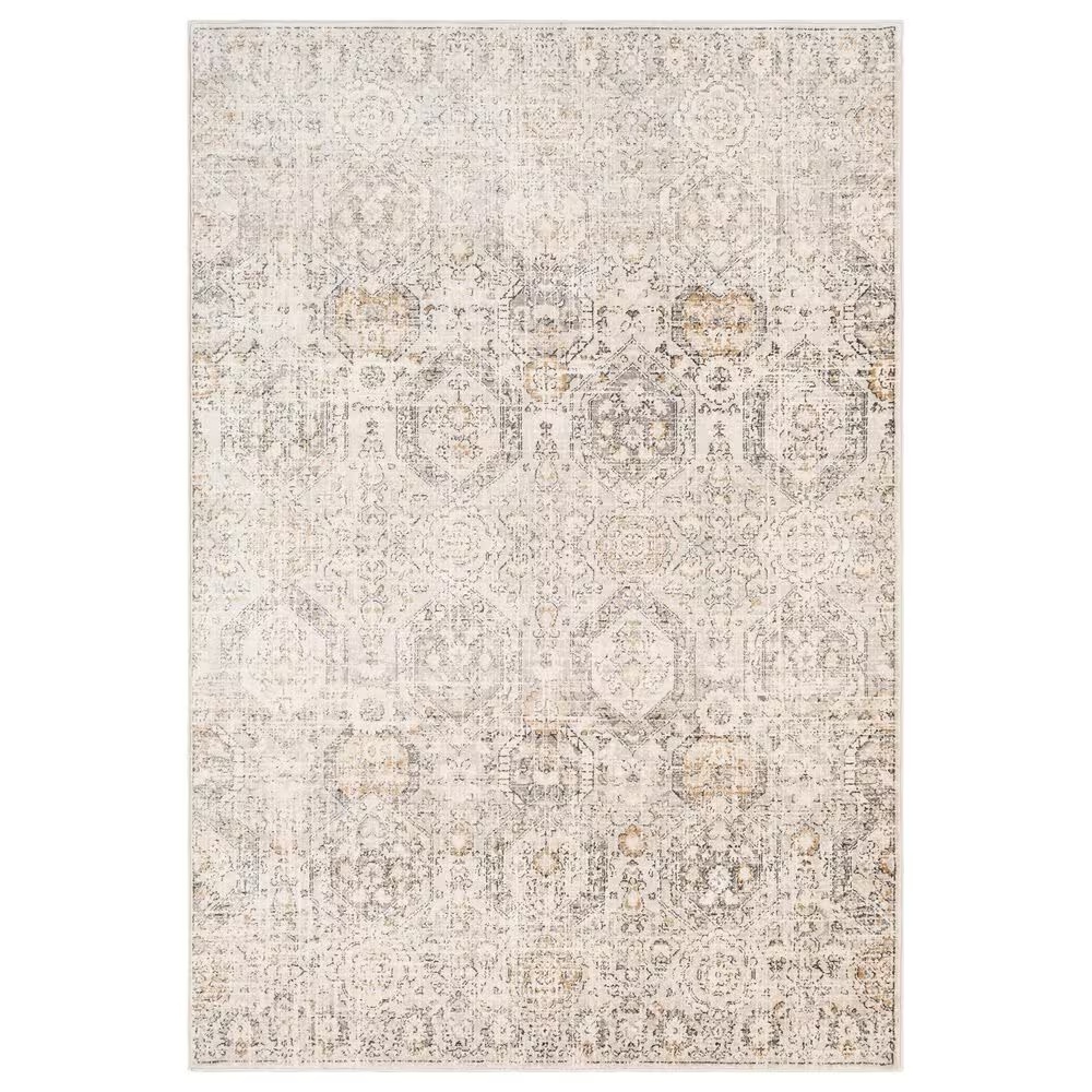 Surya Indigo IGO-2306 6'9" x 9' Black and Beige Area Rug