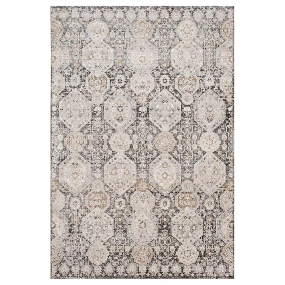 Surya Indigo IGO-2307 2' x 2'9" Black, Tan and White Scatter Rug