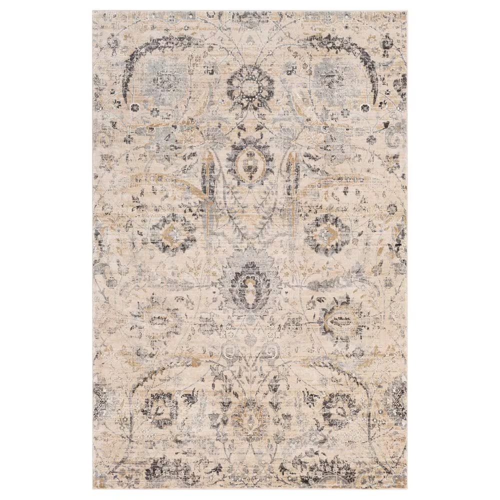 Surya Indigo IGO-2319 7'9" x 10'3" Black, Gray and Beige Area Rug