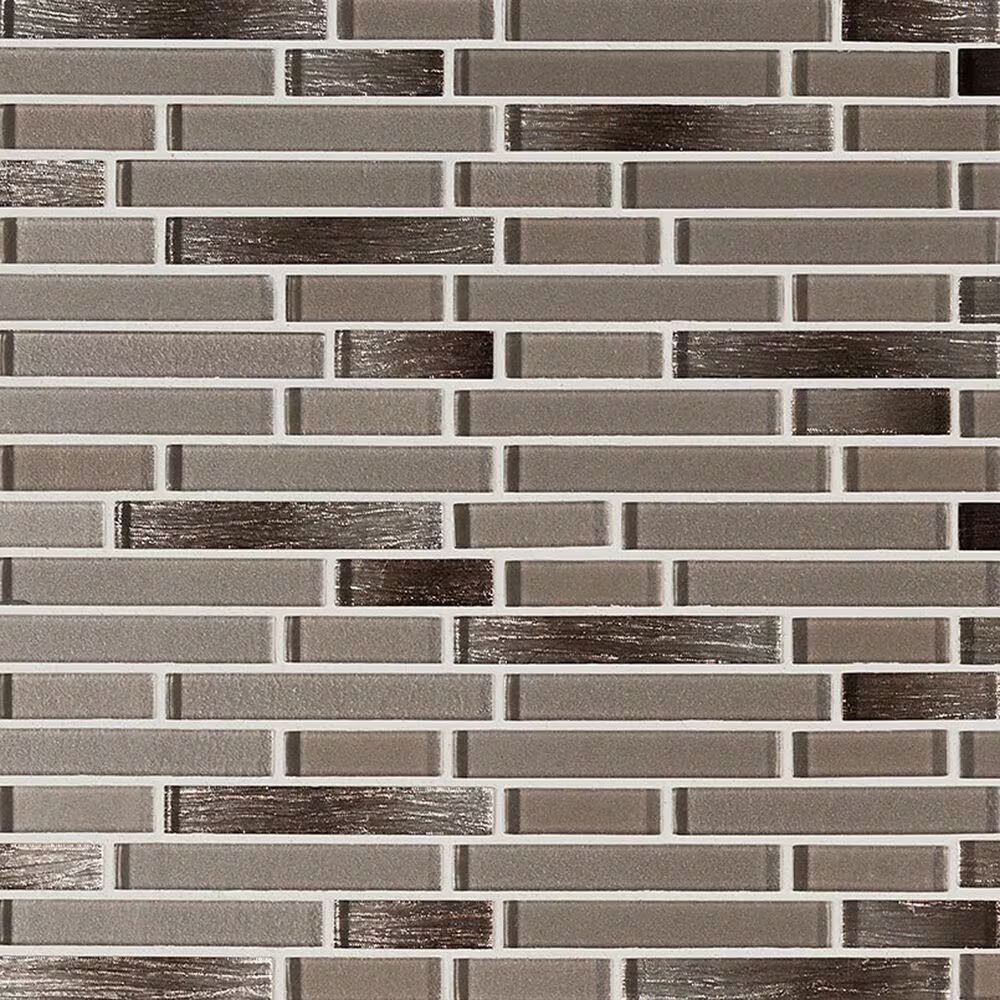 MS International Champagne Blend 12" x 12" Glass Mosaic Sheet