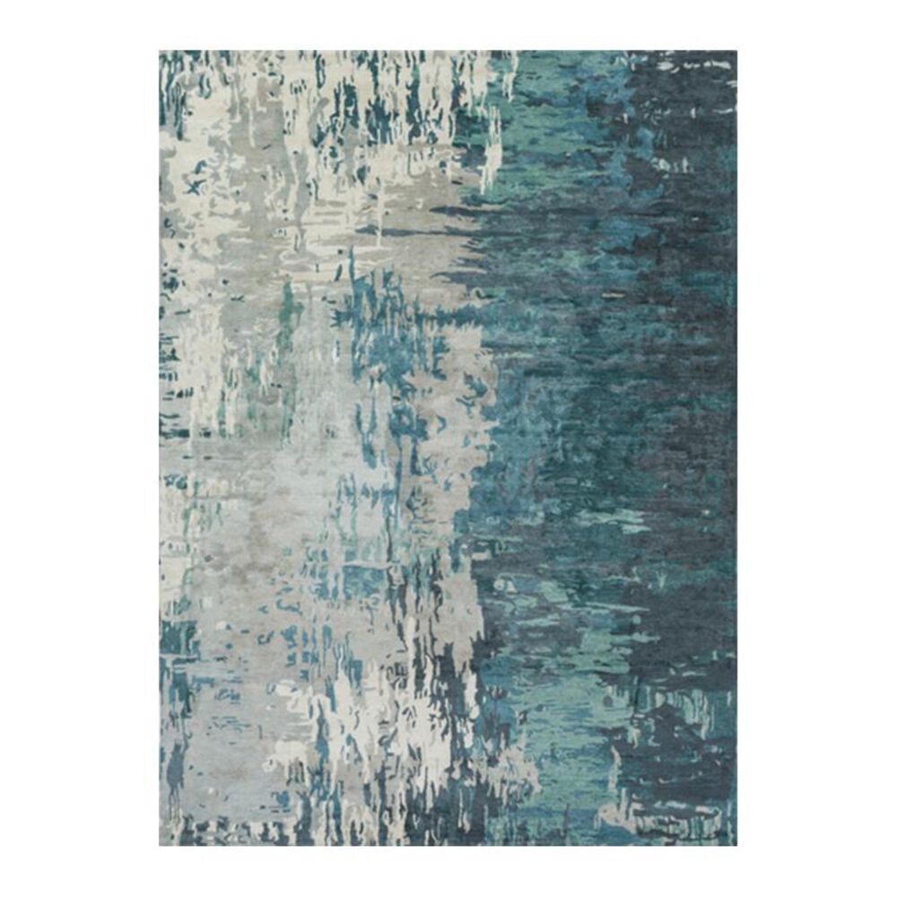 Surya Banshee BAN-3343 5' x 8' Teal, Sage, Ivory and White Area Rug