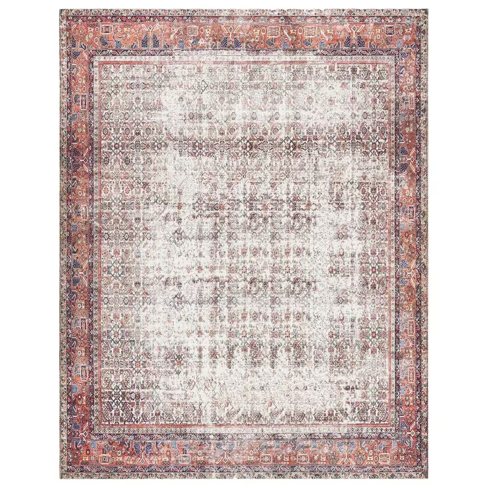 Loloi II Layla 2'6" x 7'6" Ivory and Brick Runner