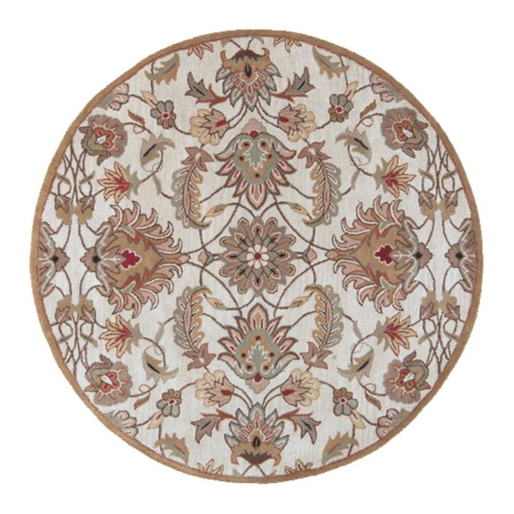 Surya Caesar CAE-1029 4' Round Blush, Camel and Taupe Area Rug