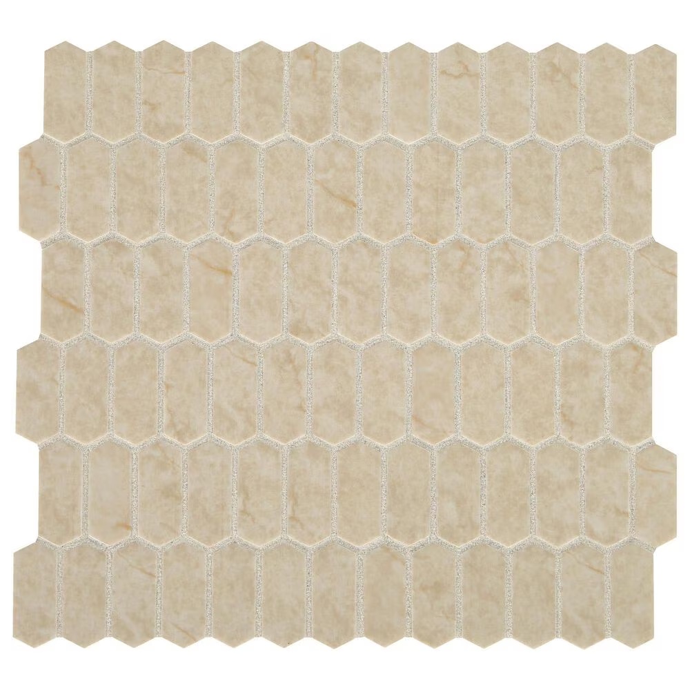 Dal-Tile Statuette Harbor Beige 12" x 12" Picket Glass Mosaic Sheet