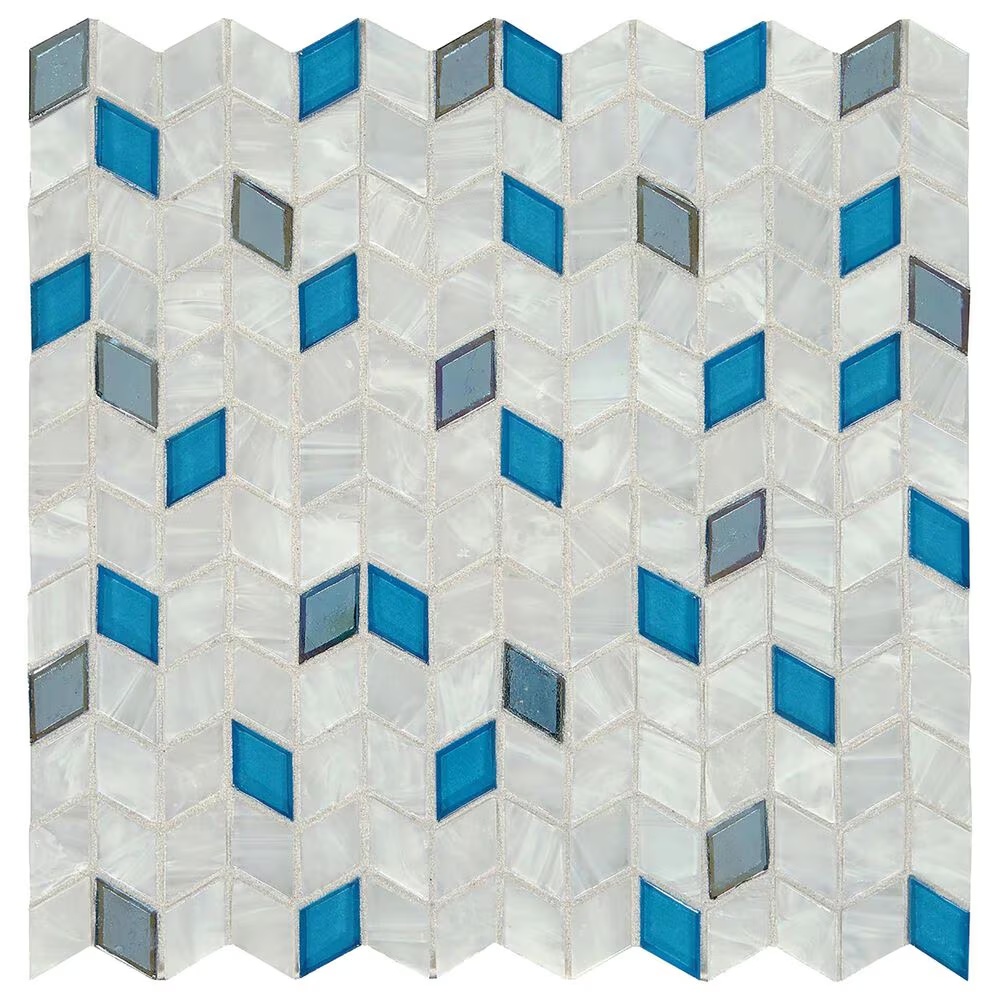 Dal-Tile Interstellar Blue Bayou 1" x 1" Mosaic Glass Tile