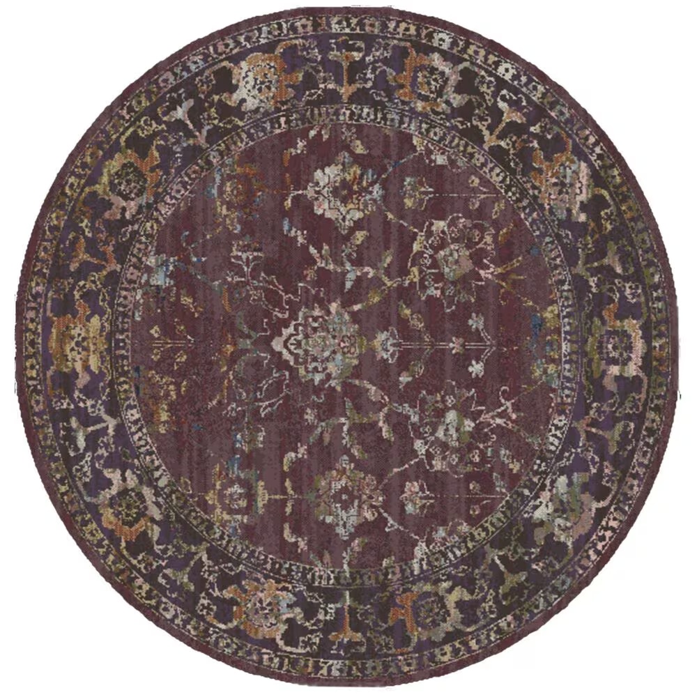 Loloi Giada GIA-02 5' Round Grape Area Rug