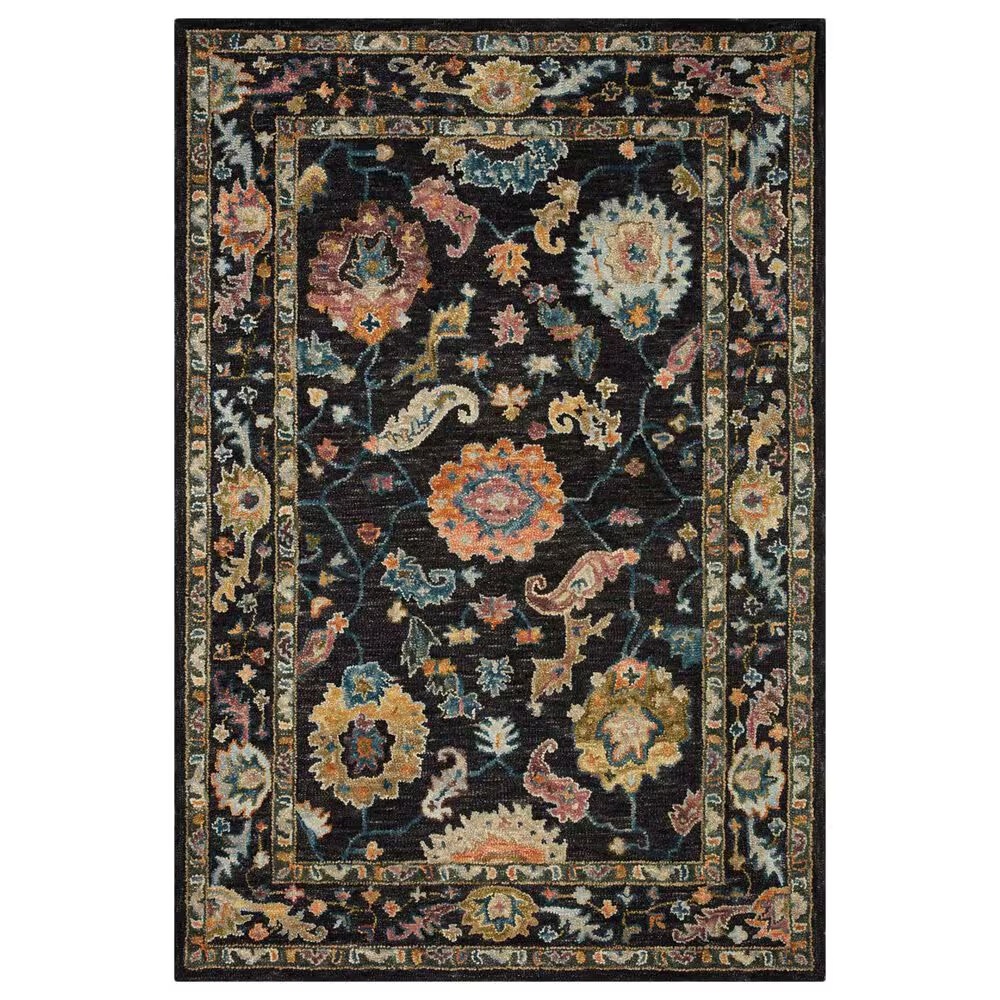 Loloi Padma PMA-01 3' Round Black Area Rug