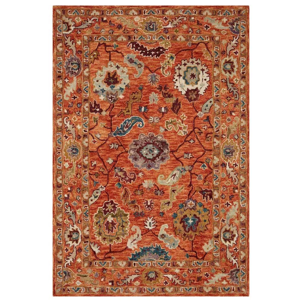 Loloi Padma PMA-01 7'9" x 9'9" Orange Area Rug