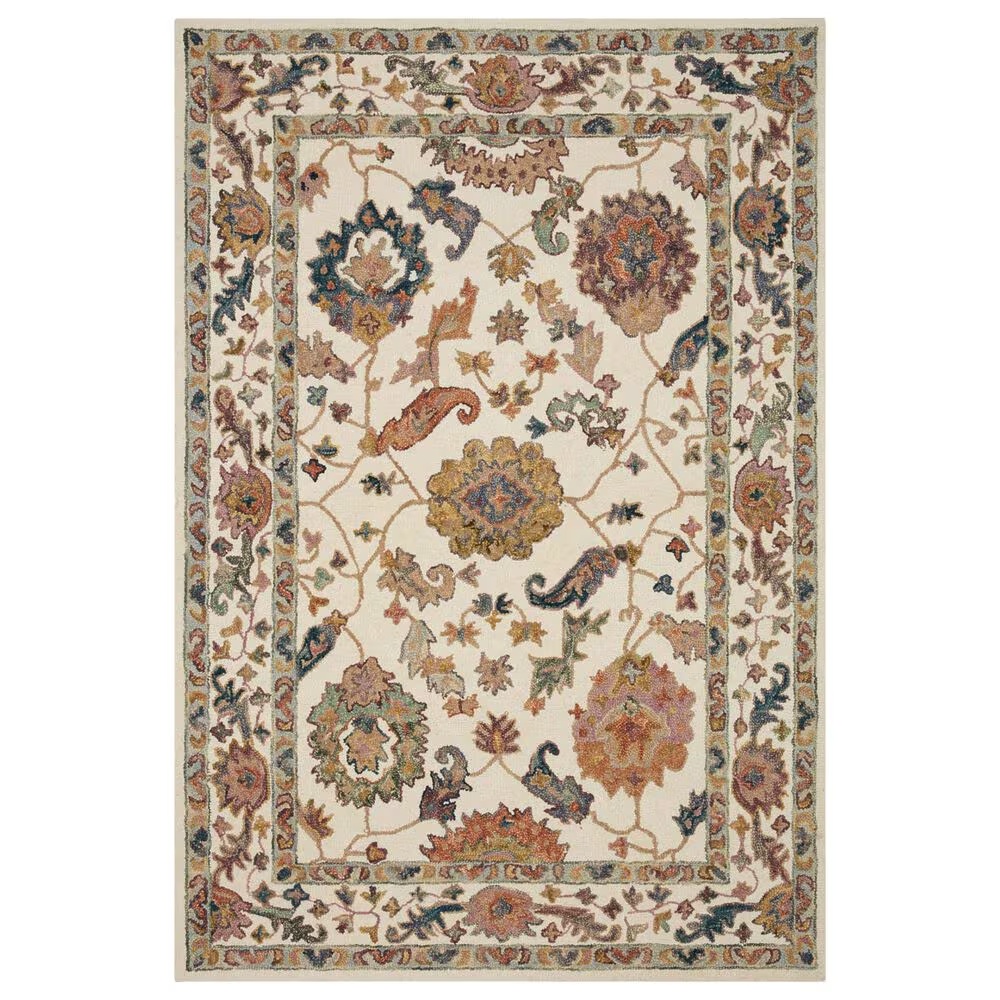 Loloi Padma 2'6" x 7'6" White and Multicolor Runner