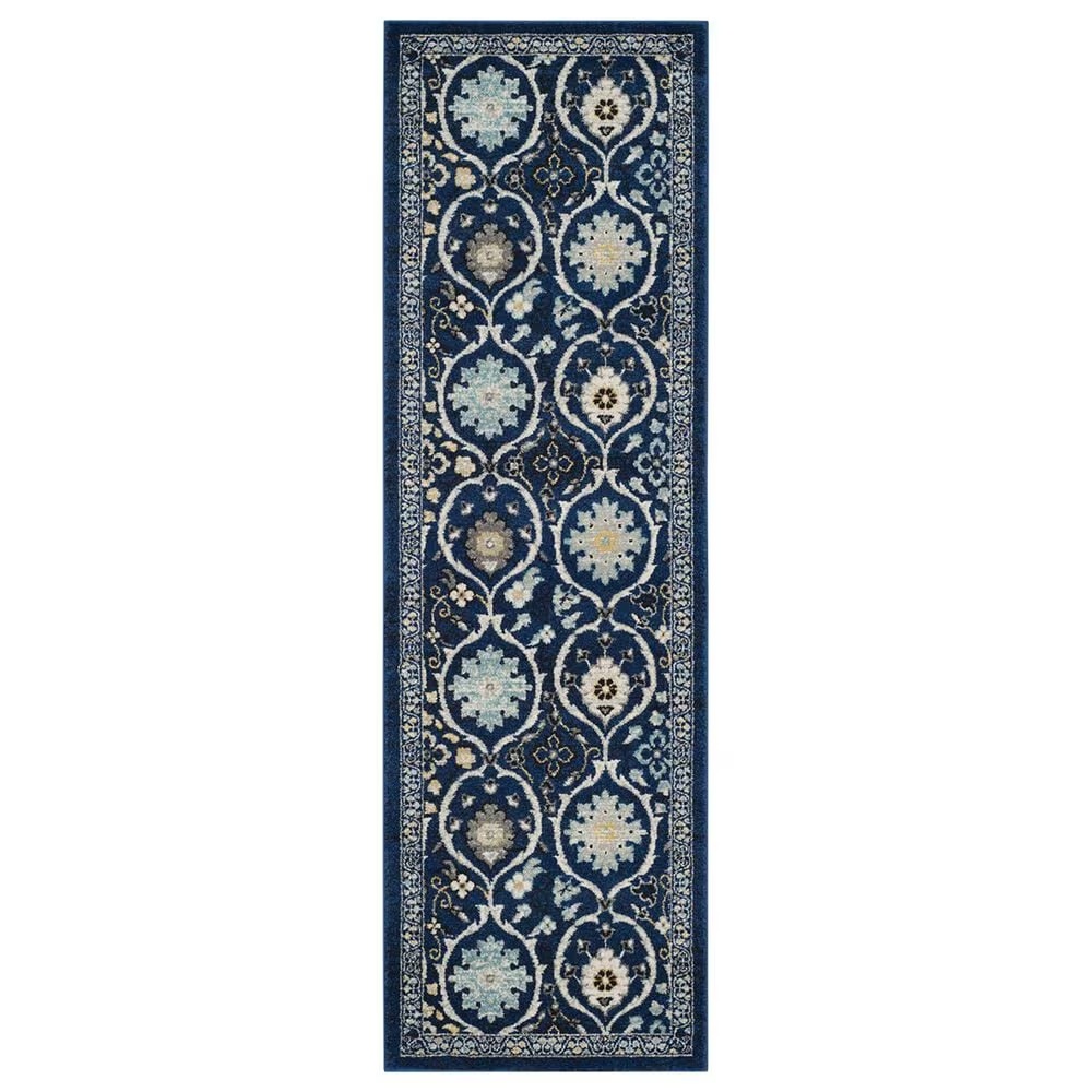 Safavieh Evoke 2'2" x 7' Royal Blue and Ivory Runner