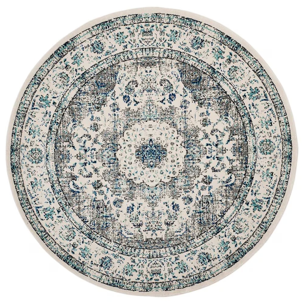 Safavieh Evoke EVK220D 11' Round Gray and Ivory Area Rug