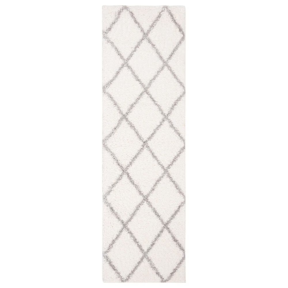 Safavieh Parma Shag PMA515A 2'3" x 9' Cream and Grey Runner