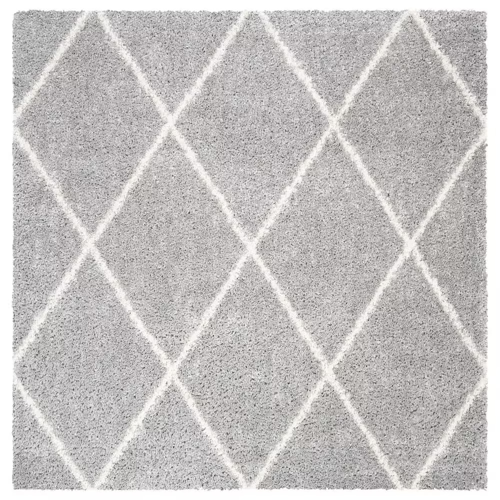 Safavieh Parma Shag PMA515G 5'3" Square Grey and Cream Area Rug