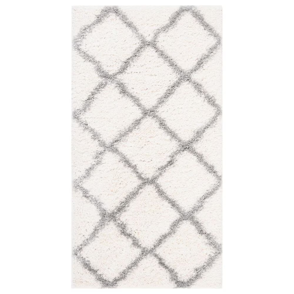 Safavieh Parma Shag Geometric 2'3" x 5'3" Cream and Grey Runner