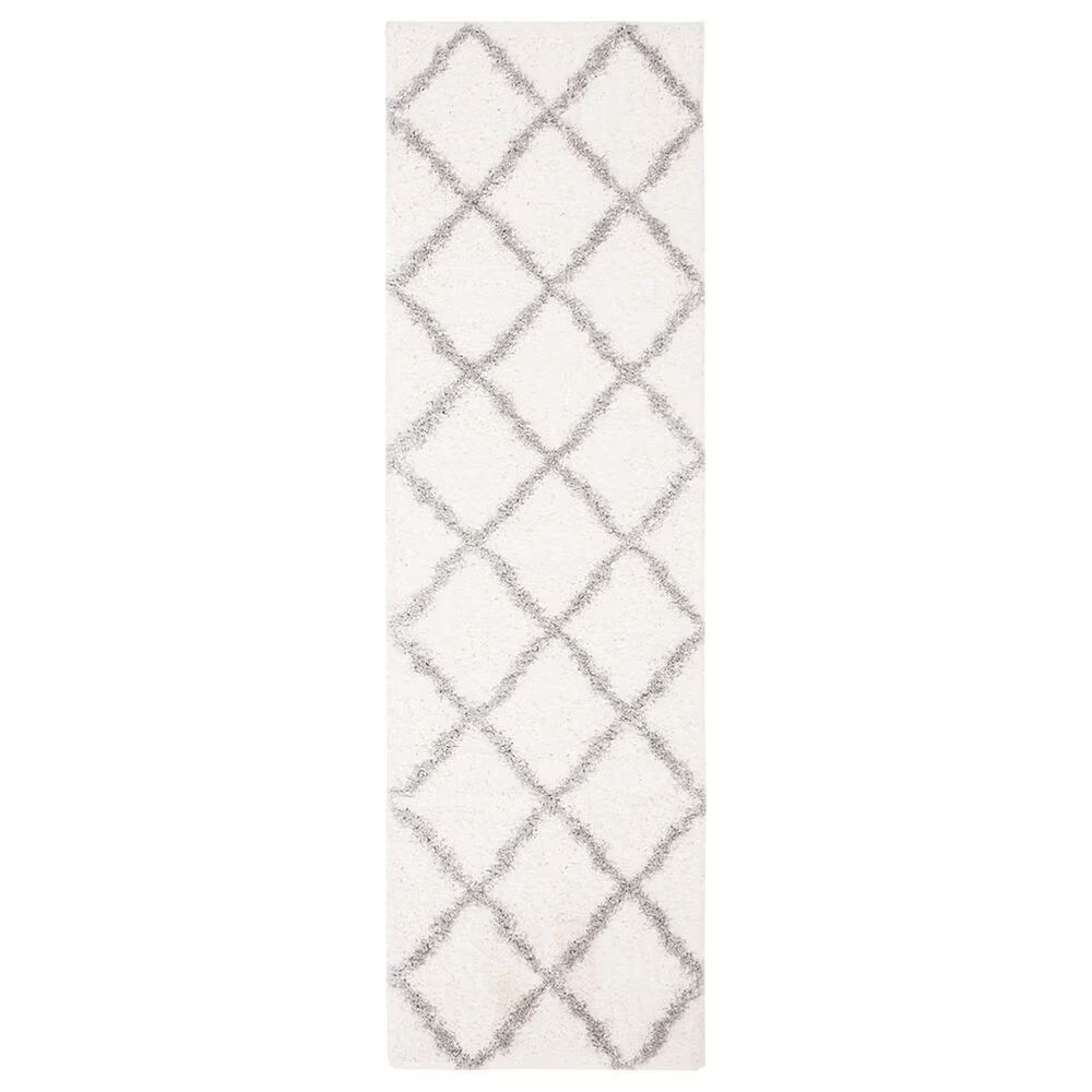 Safavieh Parma Shag PMA521A 2'3" x 7' Cream and Grey Runner