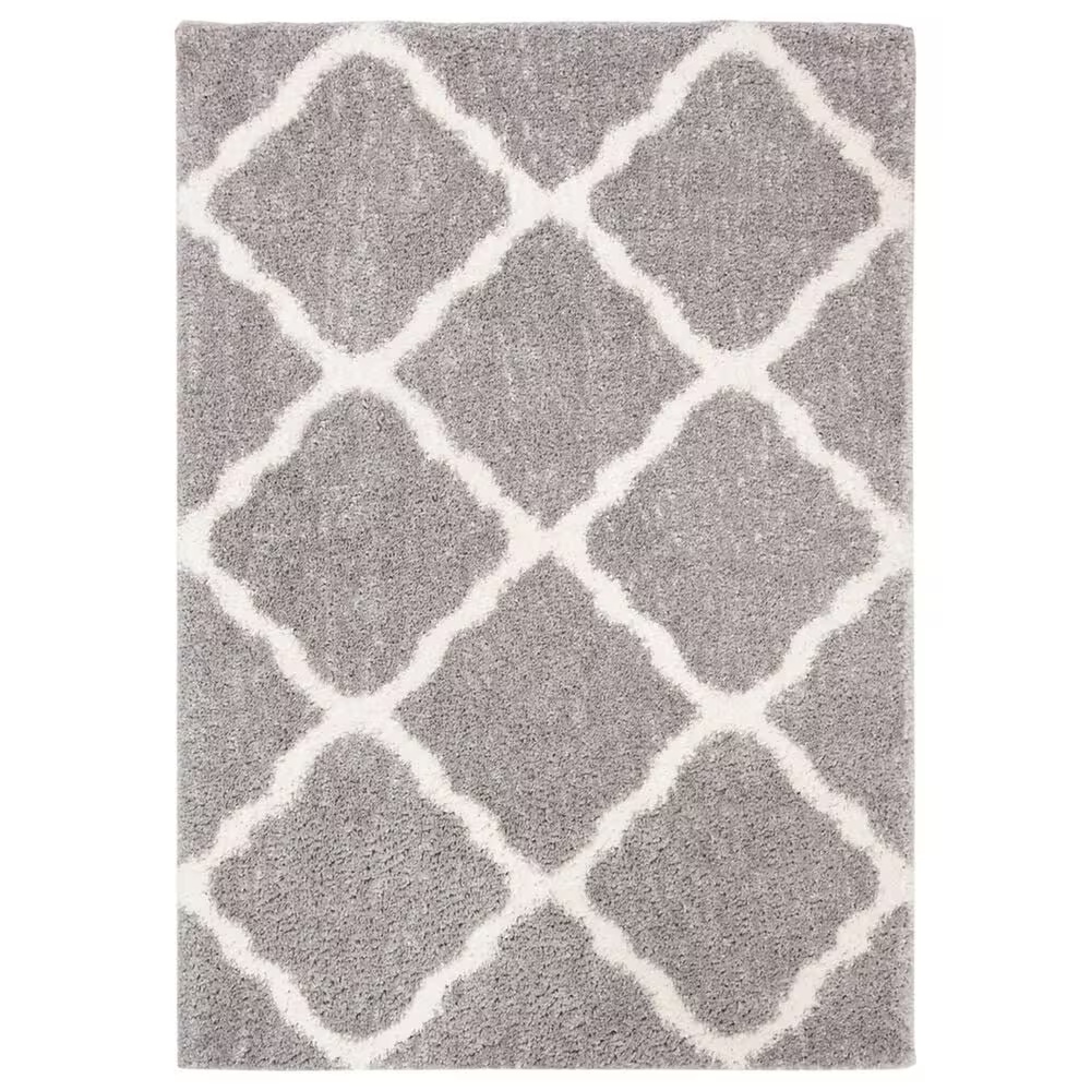 Safavieh Parma Shag PMA521G 3' x 5' Grey and Cream Area Rug